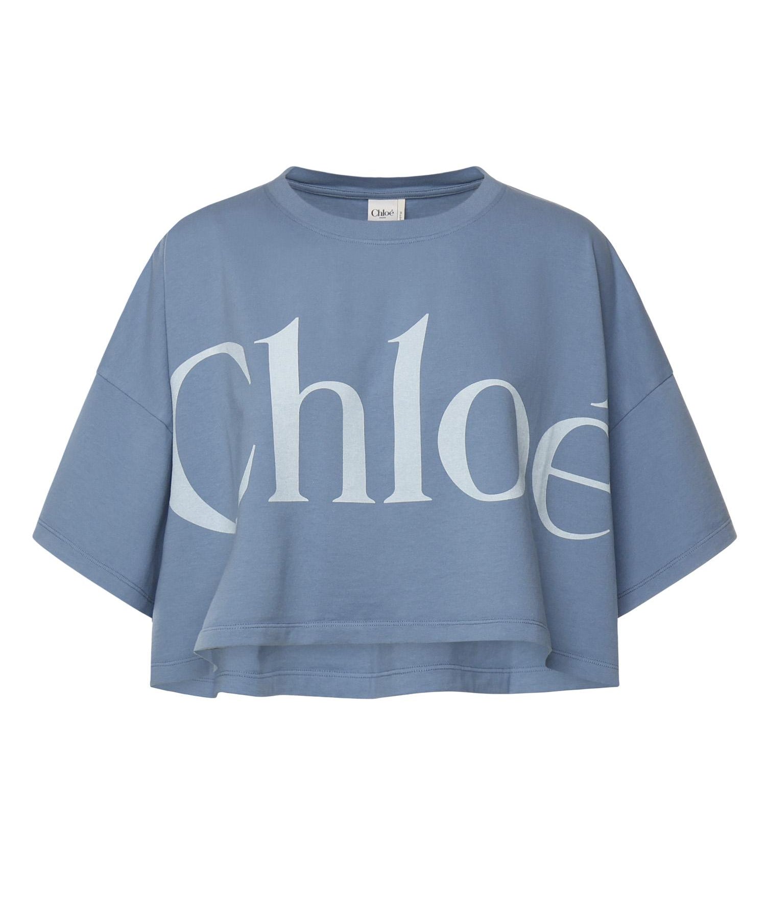 T-shirt cropped con logo CHC25AJH09183 40Q CHLOÉ 