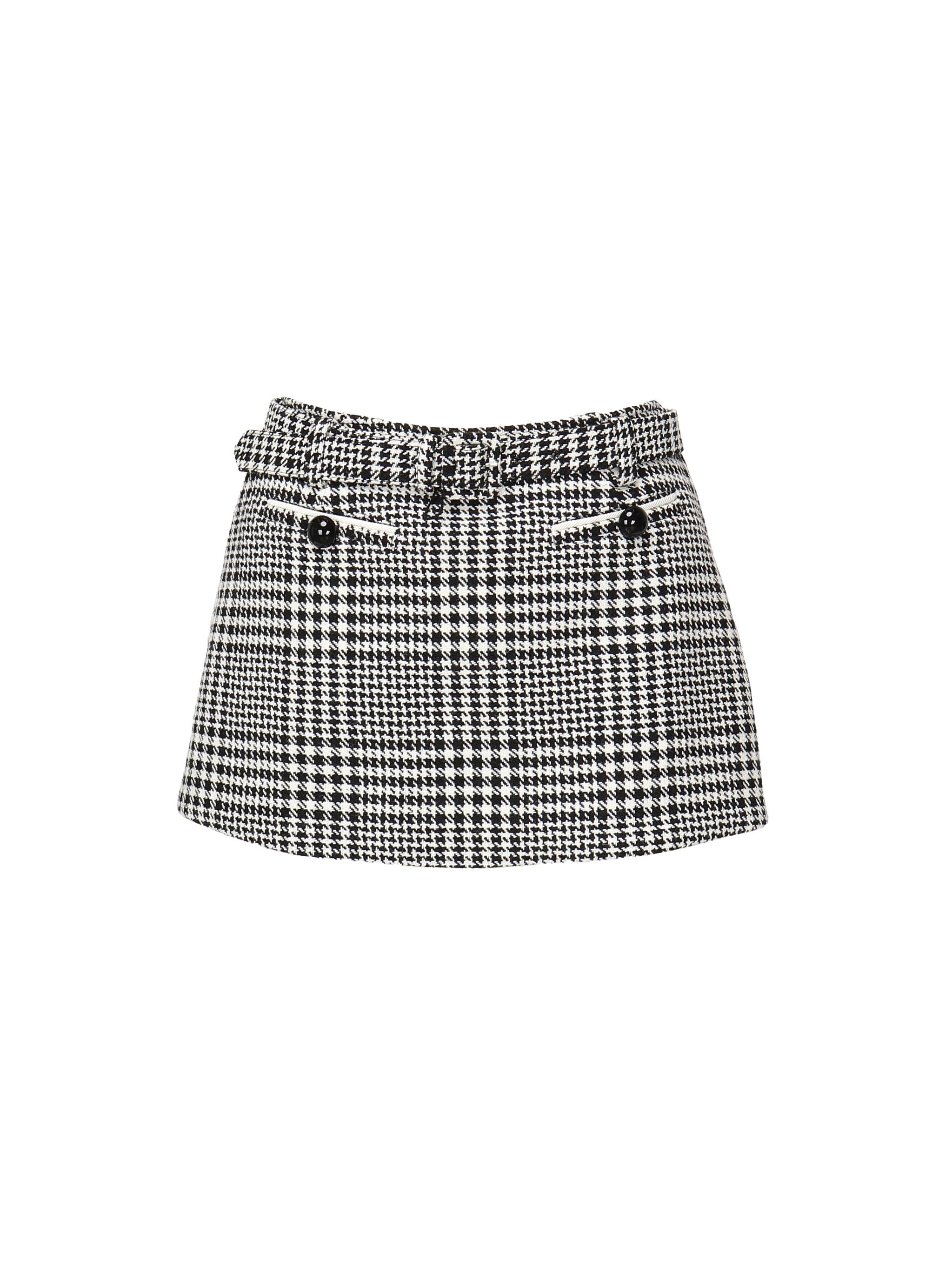 Skort in pied-de-poule<BR/> PF25111SK BW SELF-PORTRAIT 