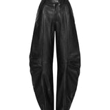 Pantaloni cargo in pelle 116170 100 ROTATE 