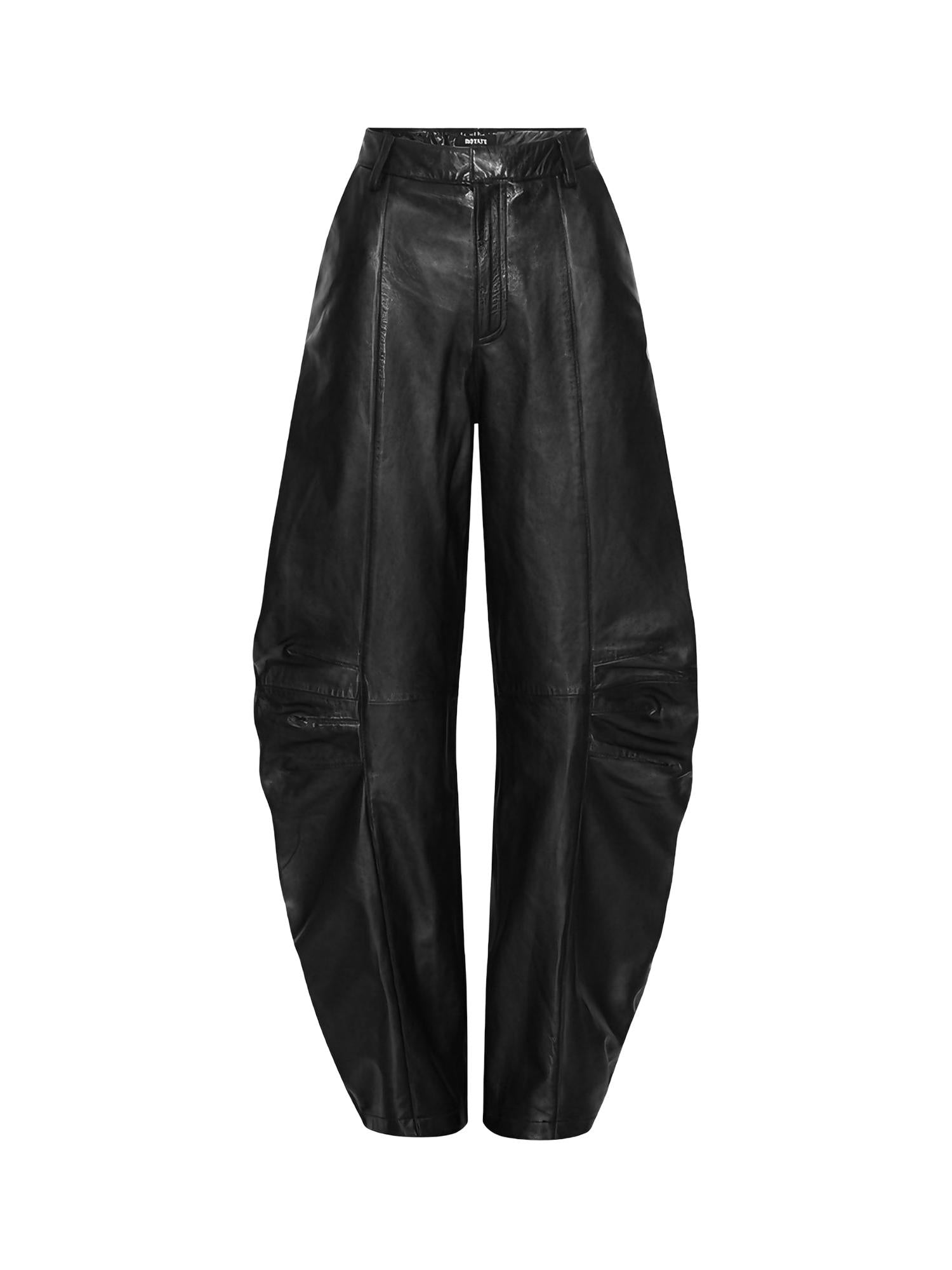 Pantaloni cargo in pelle 116170 100 ROTATE 