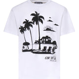 T-shirt in jersey di cotone con stampa 80GAHT11 CJ00T3 VERSACE JEANS COUTURE 