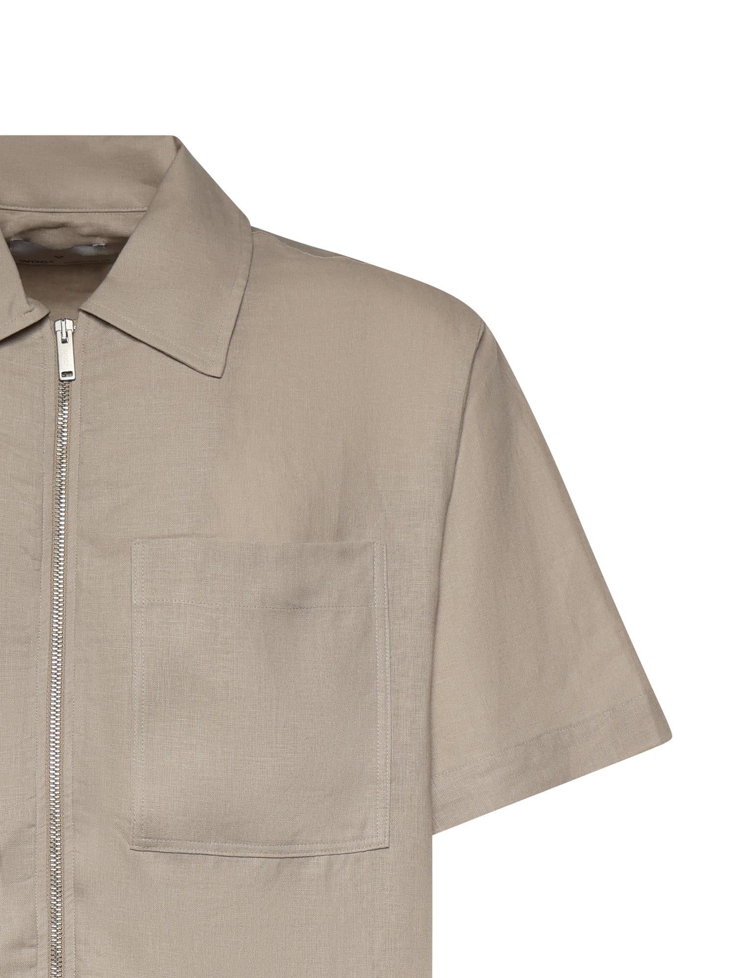Camicia Derby in lino e viscosa 026ST167LI CAMEL WOC 