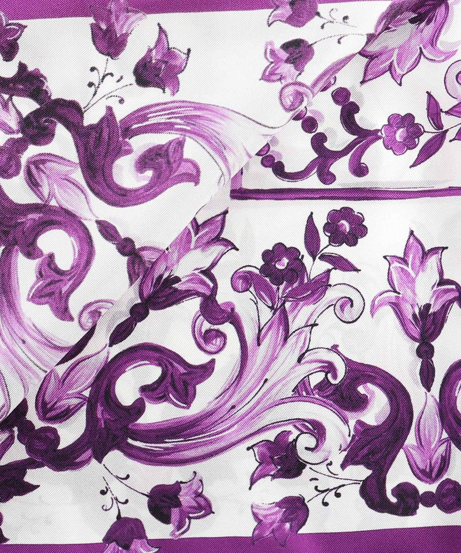 Foulard in twill di seta con stampa maiolica FN092R GDAOYHP3ON DOLCE & GABBANA 