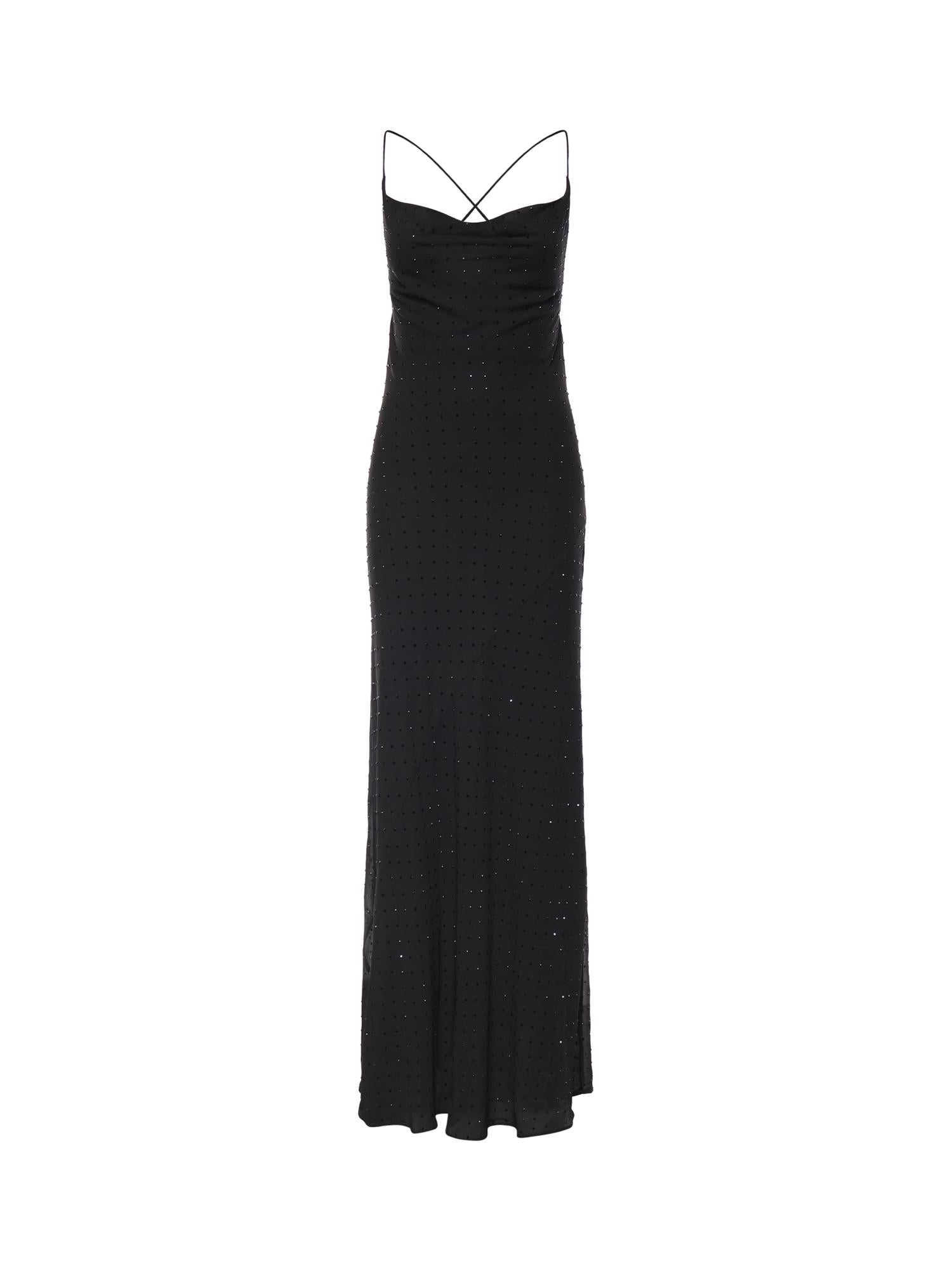 Abito slipdress lungo con strass 106299 A32XZ99 PINKO 