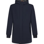Parka con cappuccio e logo HE9440013 BLUE HESKIMO 