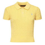 Polo cropped a trecce<BR/> 211972118 001 POLO RALPH LAUREN 