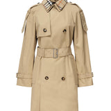Trench corto con collo Check<BR/> 8094940 B8626 BURBERRY 