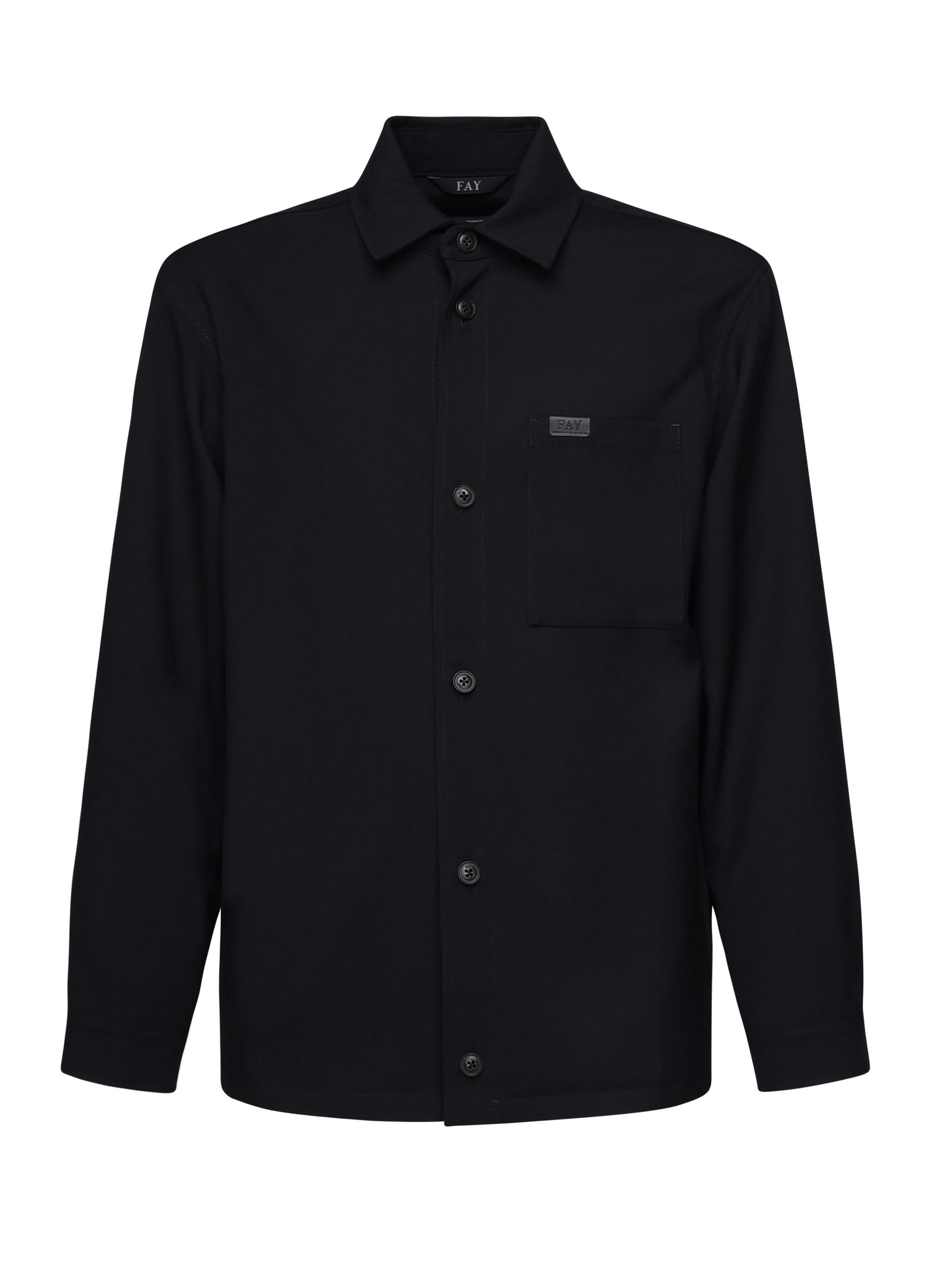 Giacca camicia in tela di lana NAM04500500UMA U808 FAY 