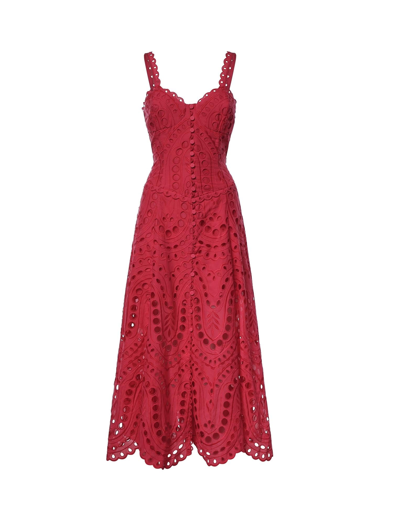 Abito midi Solace in cotone 263614 FUCHSIA CHARO RUIZ 
