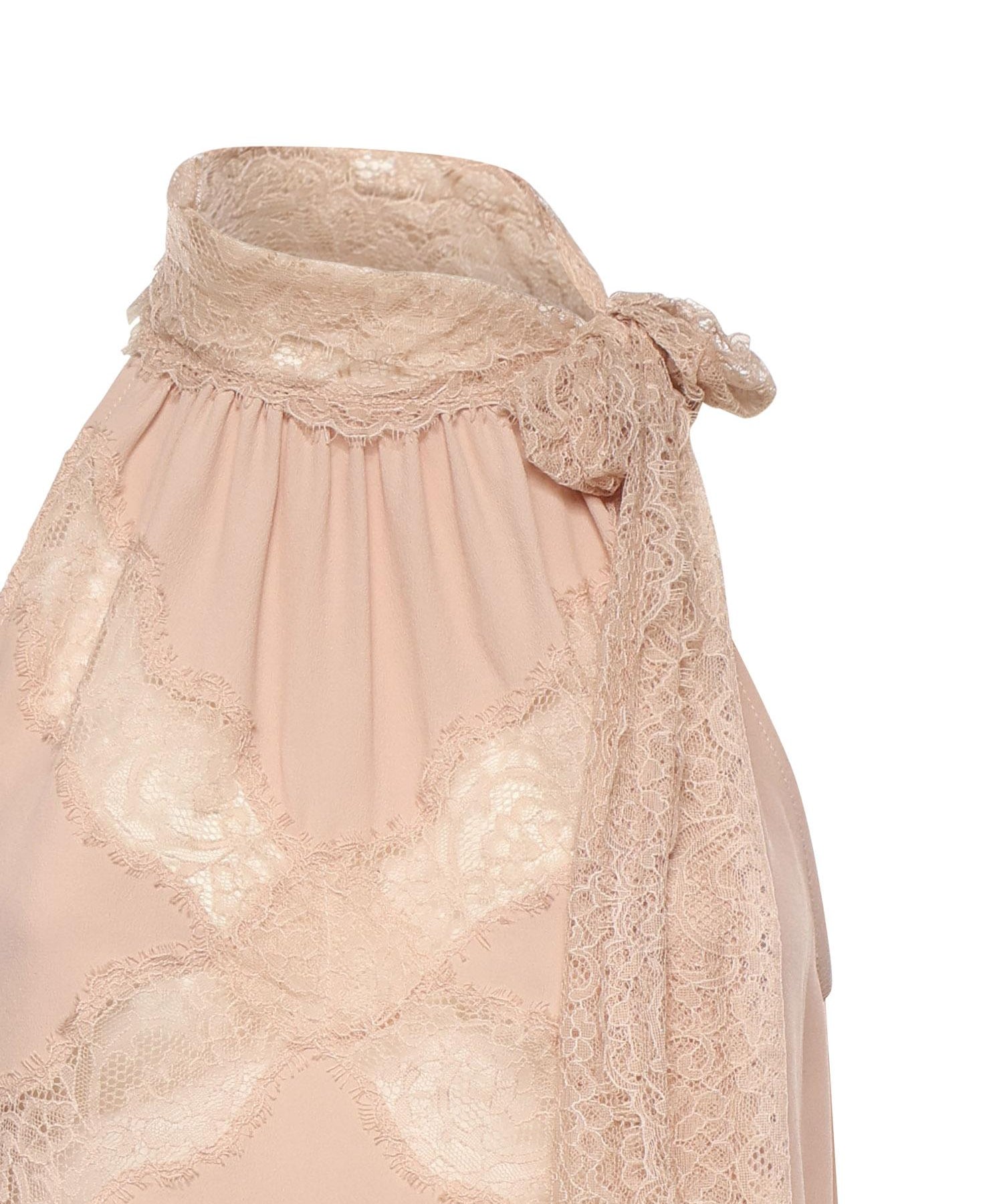 Top con scollo all'americana e pizzo 106263 A32YQ35 PINKO 