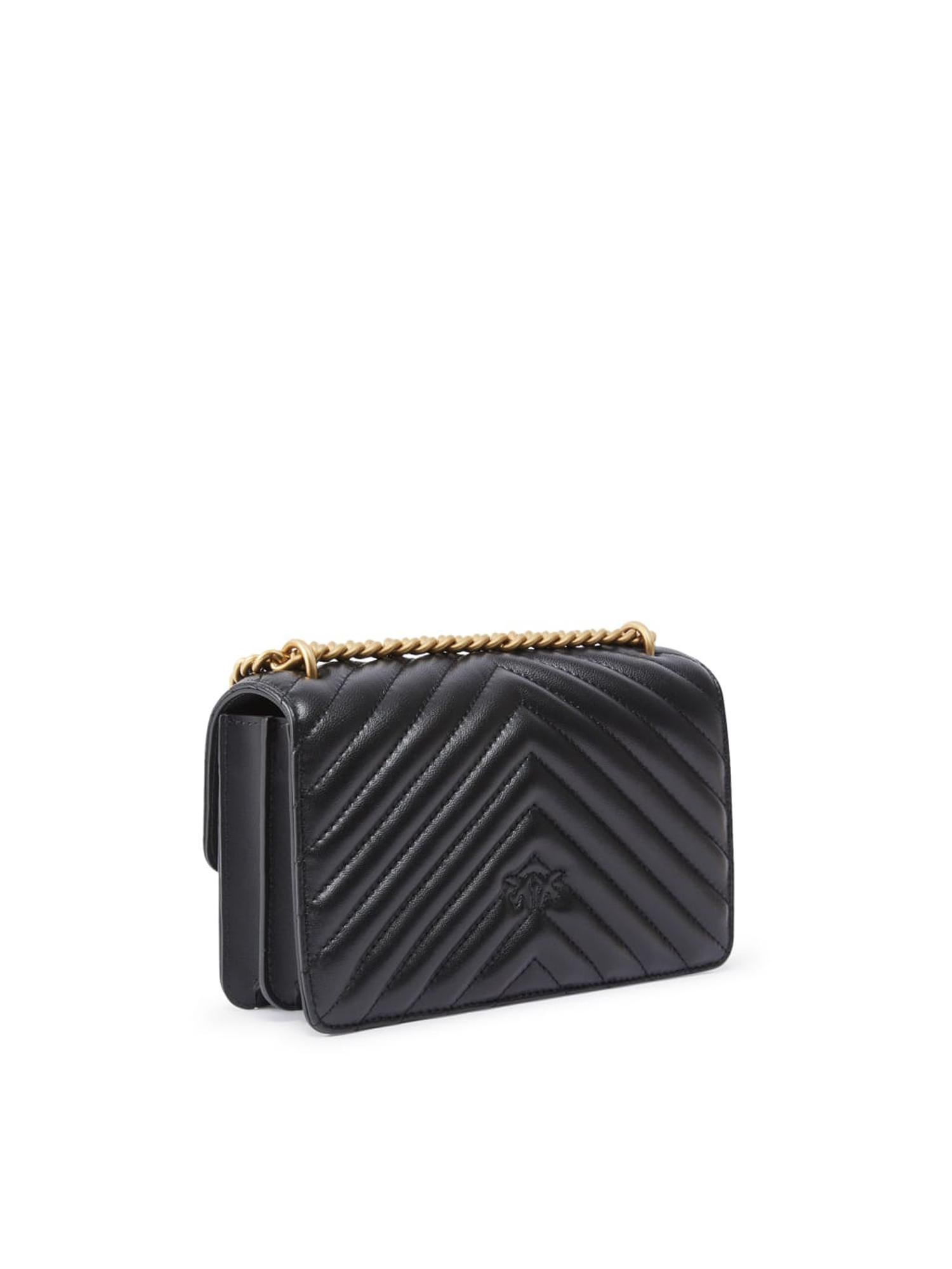 Borsa piccola a tracolla Love Bag One Chevron 100074 A0GKZ99Q PINKO 