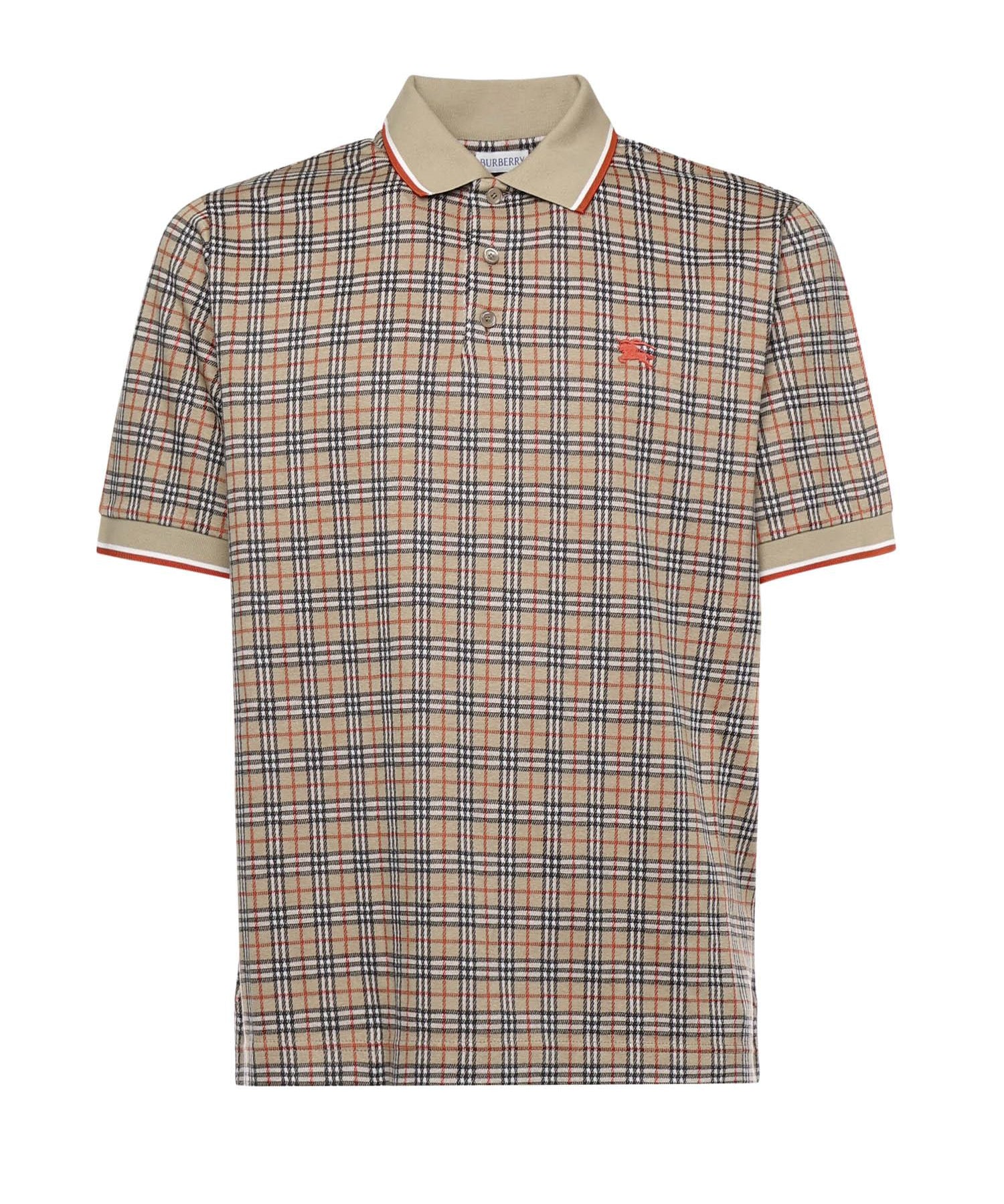 Polo in misto cotone Check 8119561 B9368 BURBERRY 