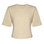 T-shirt cropped in jersey di cotone 26SSNTP-0001 NOCCIOLA NINEMINUTES 