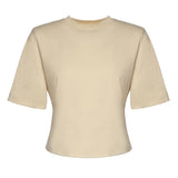 T-shirt cropped in jersey di cotone 26SSNTP-0001 NOCCIOLA NINEMINUTES 