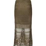 Gonna lunga effetto crochet fantasia 104732 A2FFX26 PINKO 