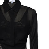 Camicia body in georgette AA9C0930T666A 995 ALAIA 