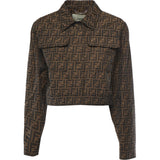 Giacca crop FF Jacquard FJ7818 A5W3F118W FENDI 