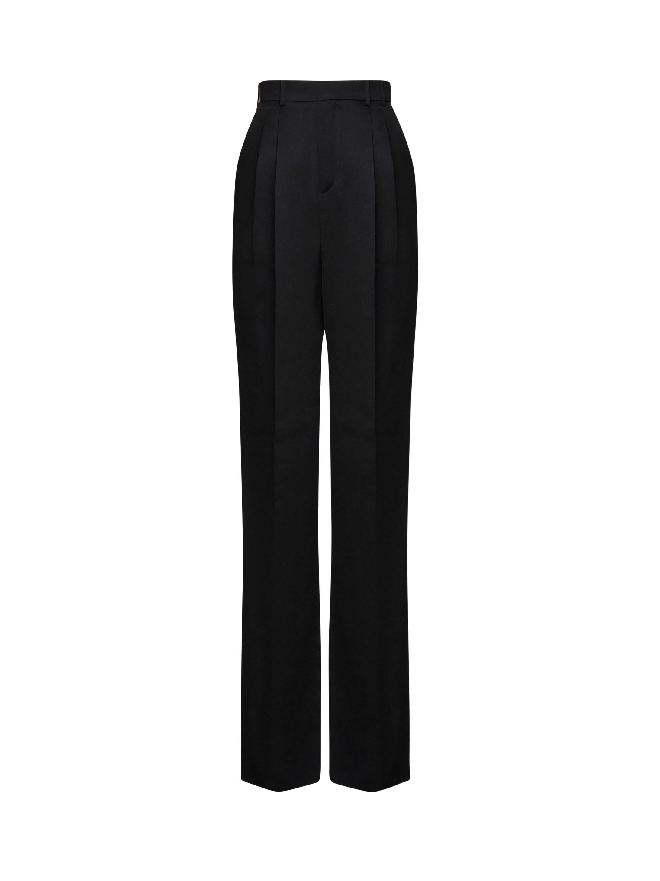 Pantaloni in sartin mireille 803599 Y013G1000 SAINT LAURENT 