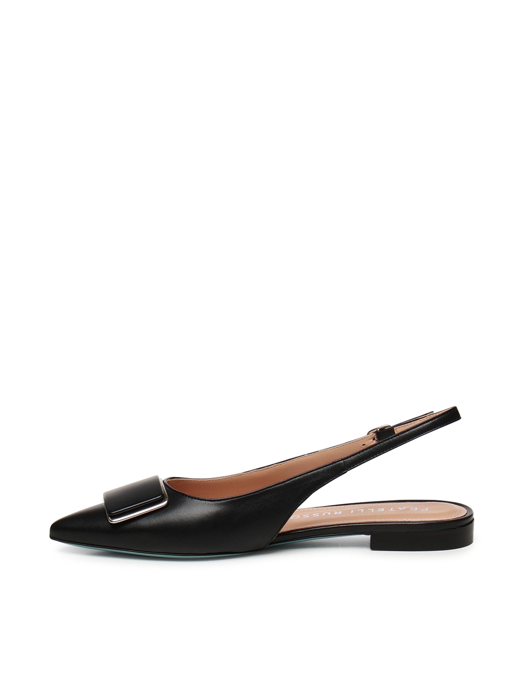 SLINGBACK ELVIRA IN NAPPA ELVIRA 2513 NAPPANERA FRATELLI RUSSO 