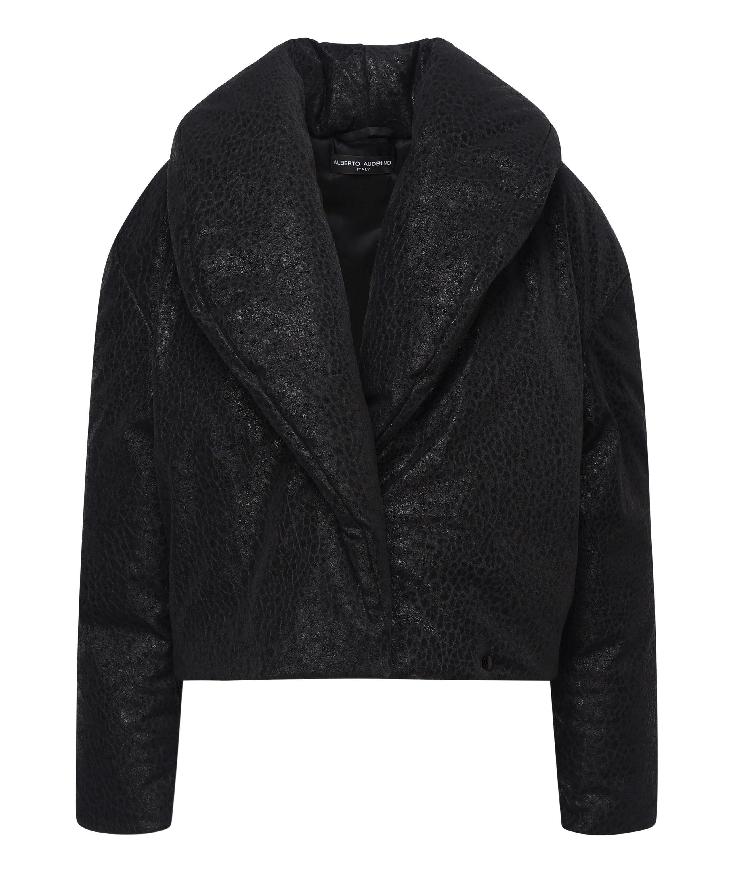 Giacca effetto pelle martellata AUW4PUFF BLACK ALBERTO AUDENINO 