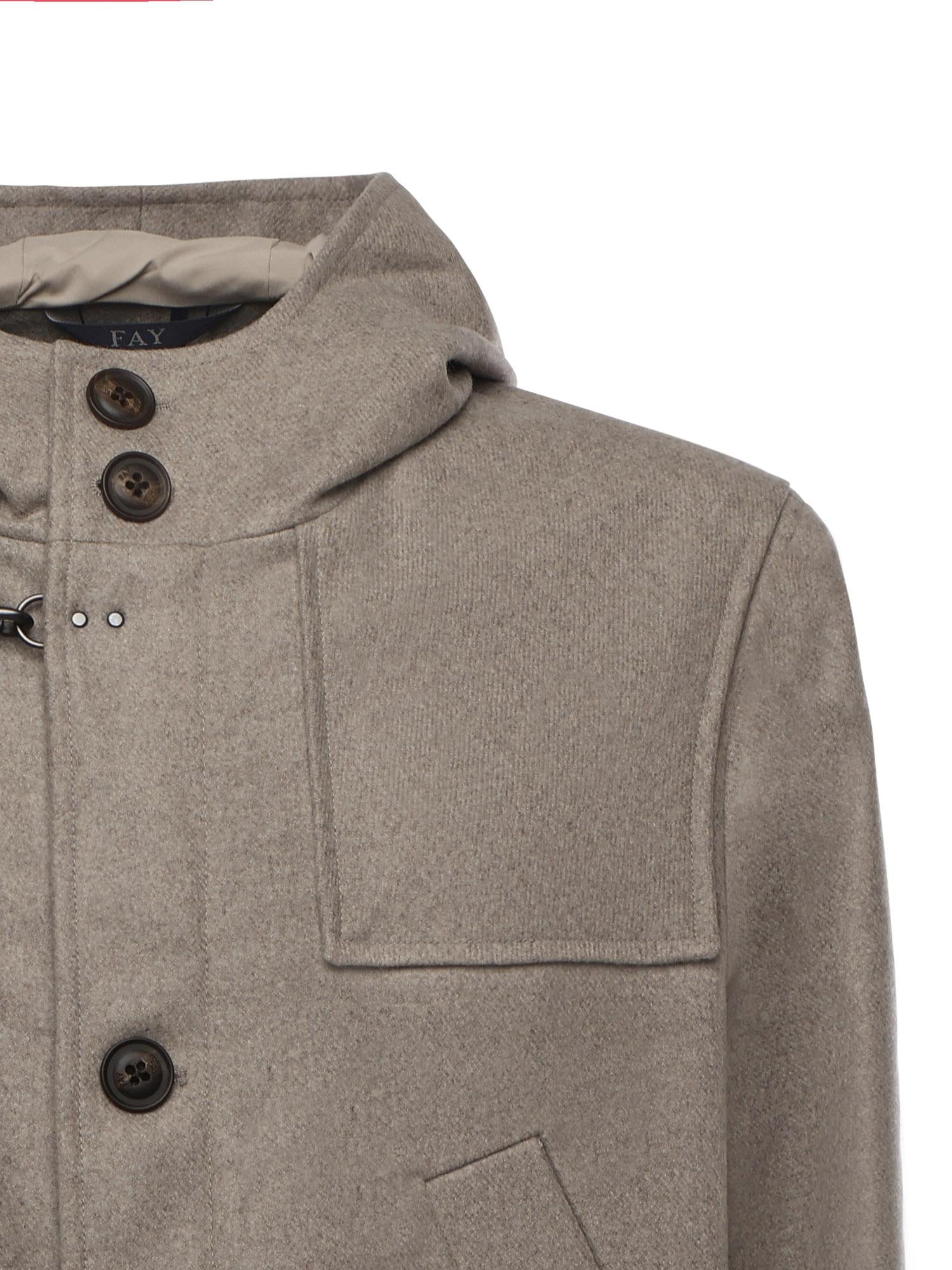 Cappotto in panno di lana e cashmere NAM49510190GAH C205 FAY 