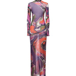 Abito in tulle con stampa Orchidee 5UJI26 5U839017 PUCCI 