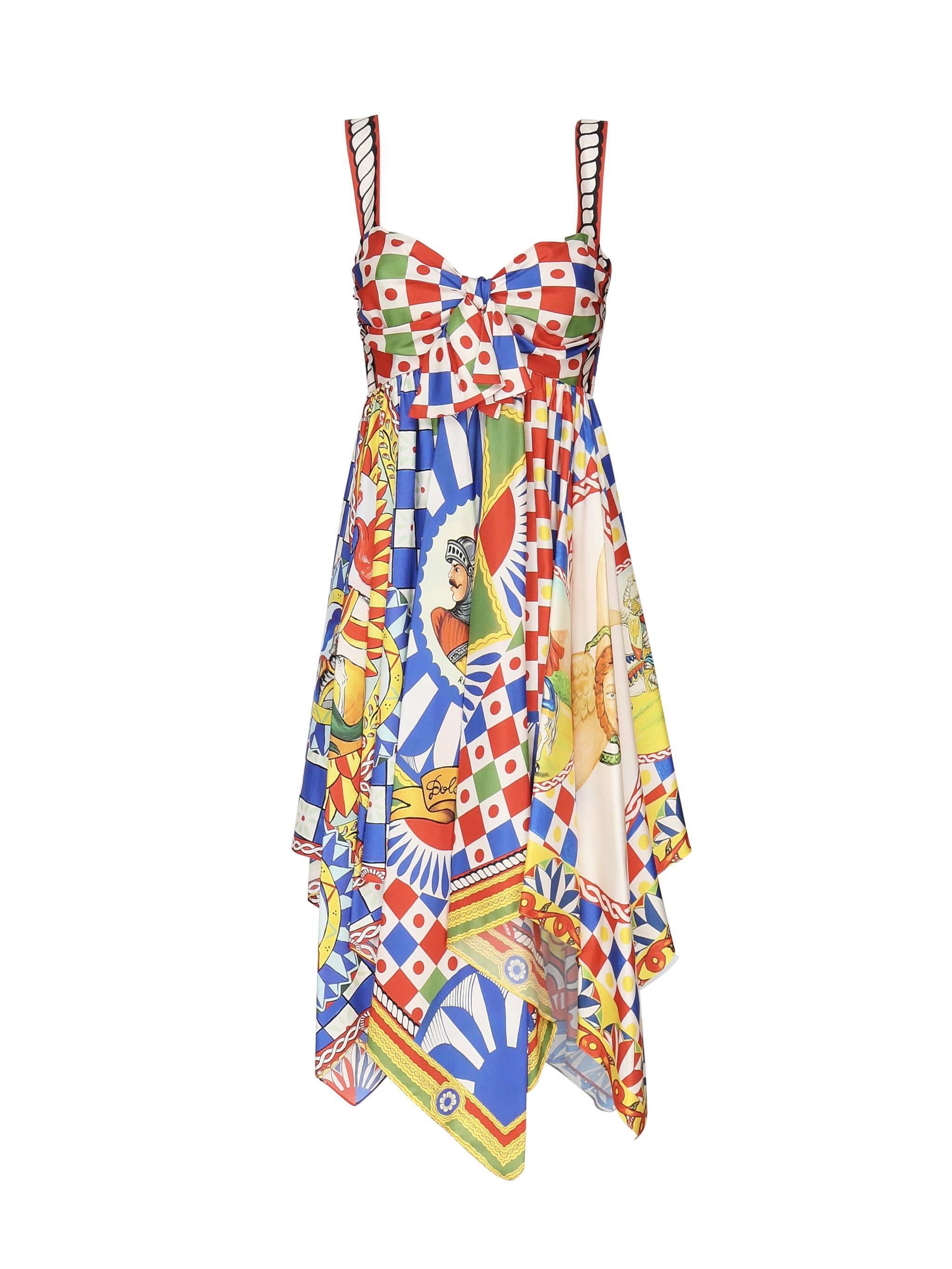 Abito con stampa Carretto in seta F6J1ST GDS12HH96D DOLCE & GABBANA 