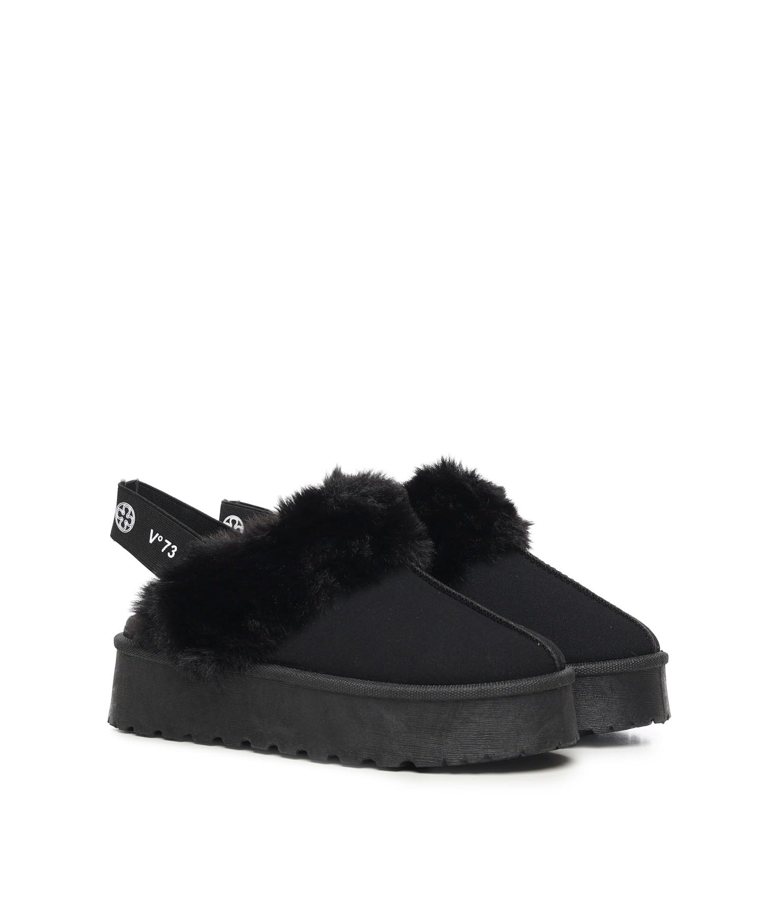 Slippers Sophie con logo 73SC9FP01CAM SOPHIE SHOESNERO V° 73 