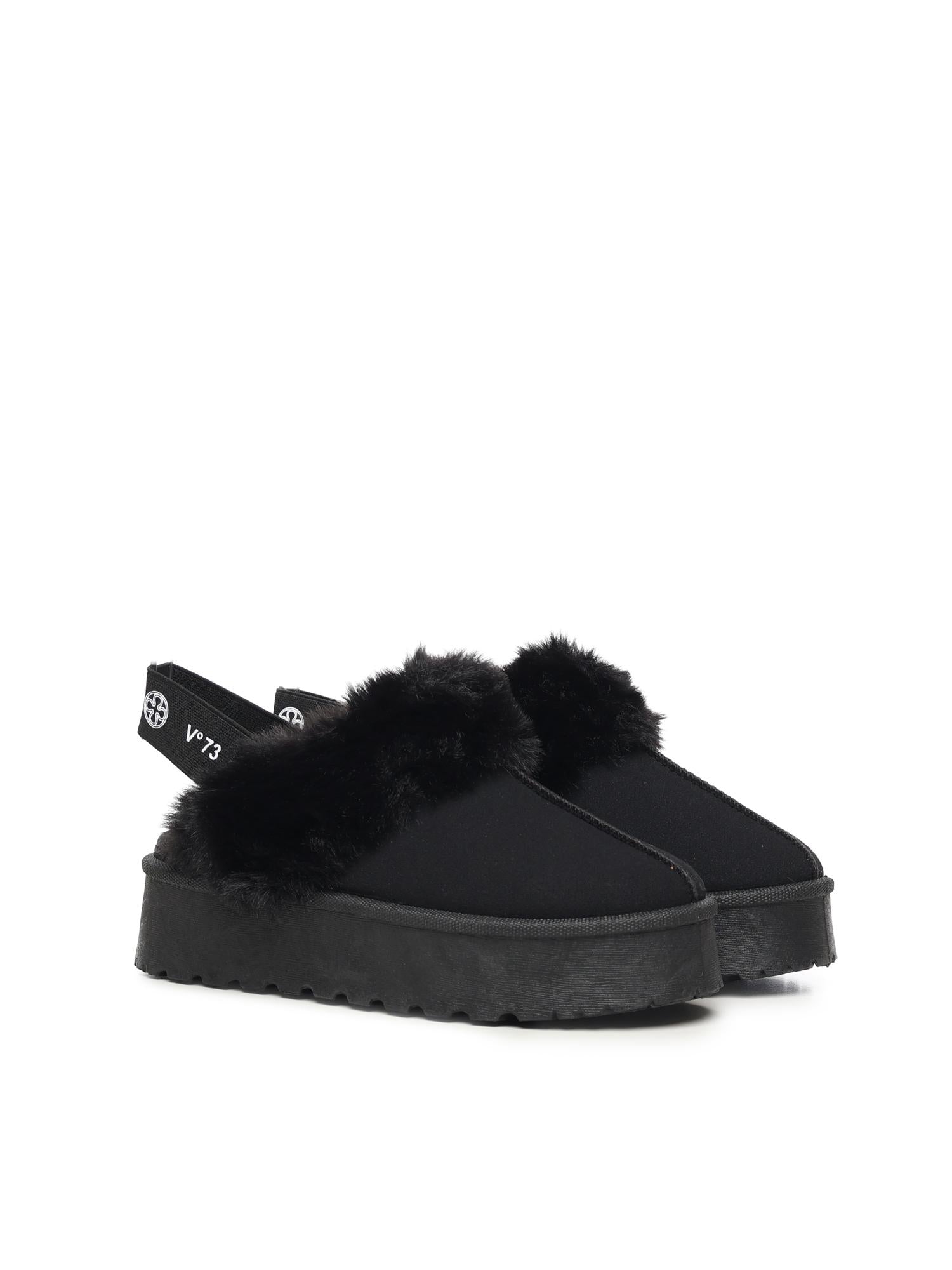 Slippers Sophie con logo 73SC9FP01CAM SOPHIE SHOESNERO V° 73 