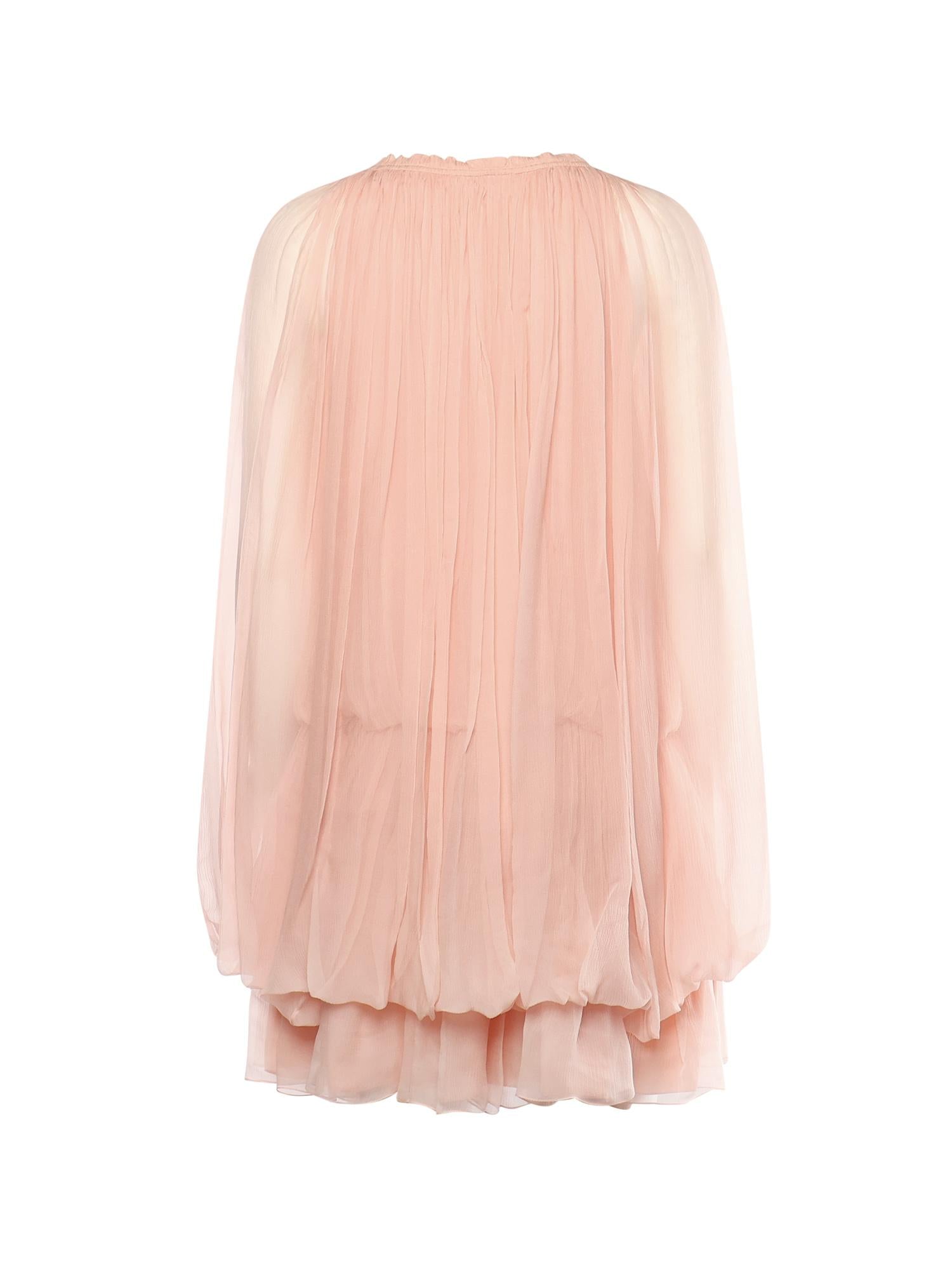 Mini abito con mantella in mussola di seta CH26SRO02001 6L6 CHLOÉ 