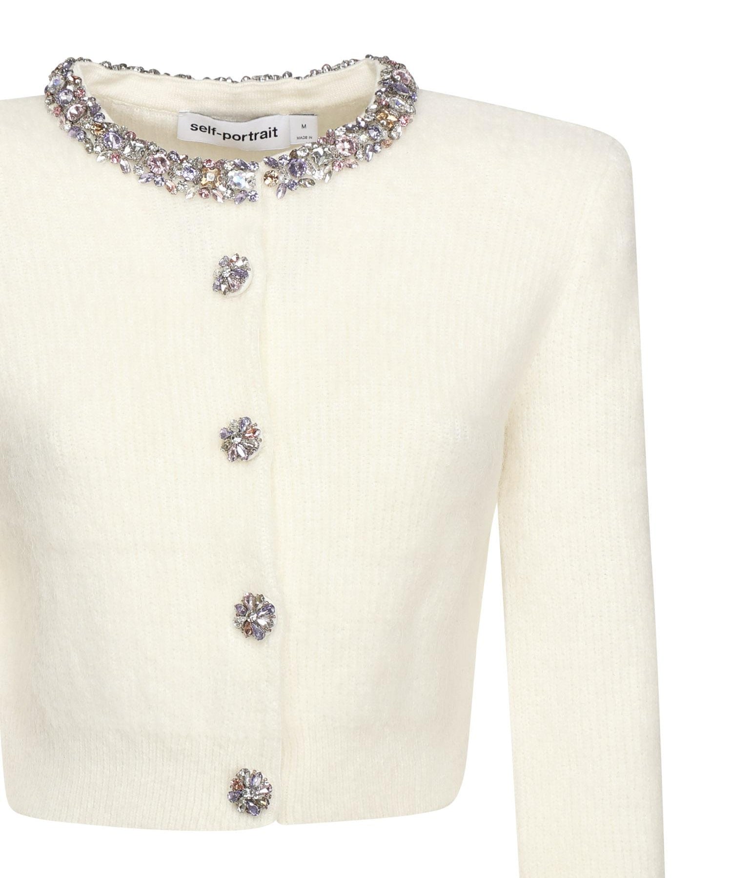 Cardigan con strass AW25135C C SELF-PORTRAIT 