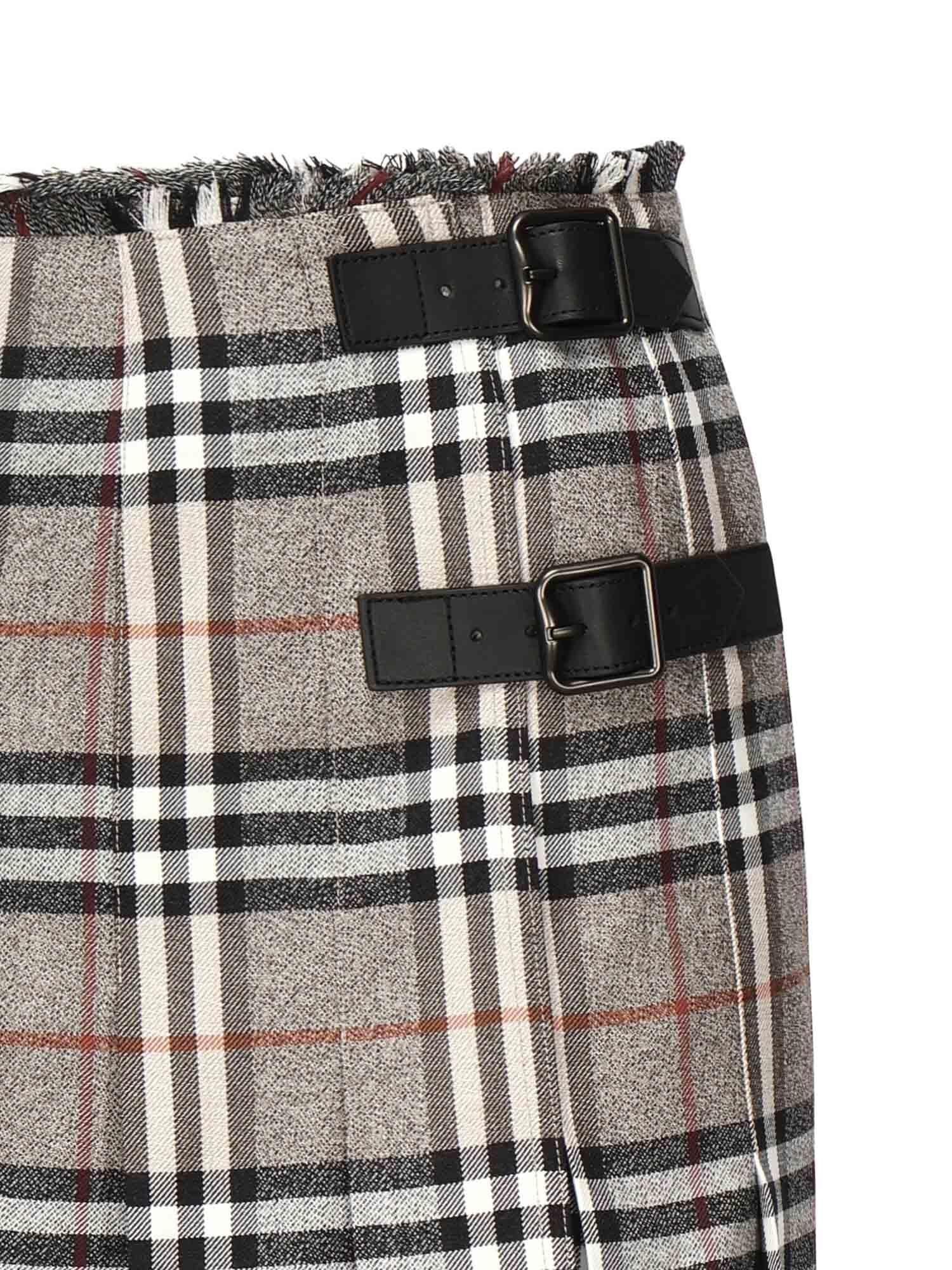 Mini kilt in lana Check<BR/> 8113042 C3142 BURBERRY 