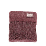 Sciarpa con logo ricamato 5FS094 2CVEF04BG MIU MIU 