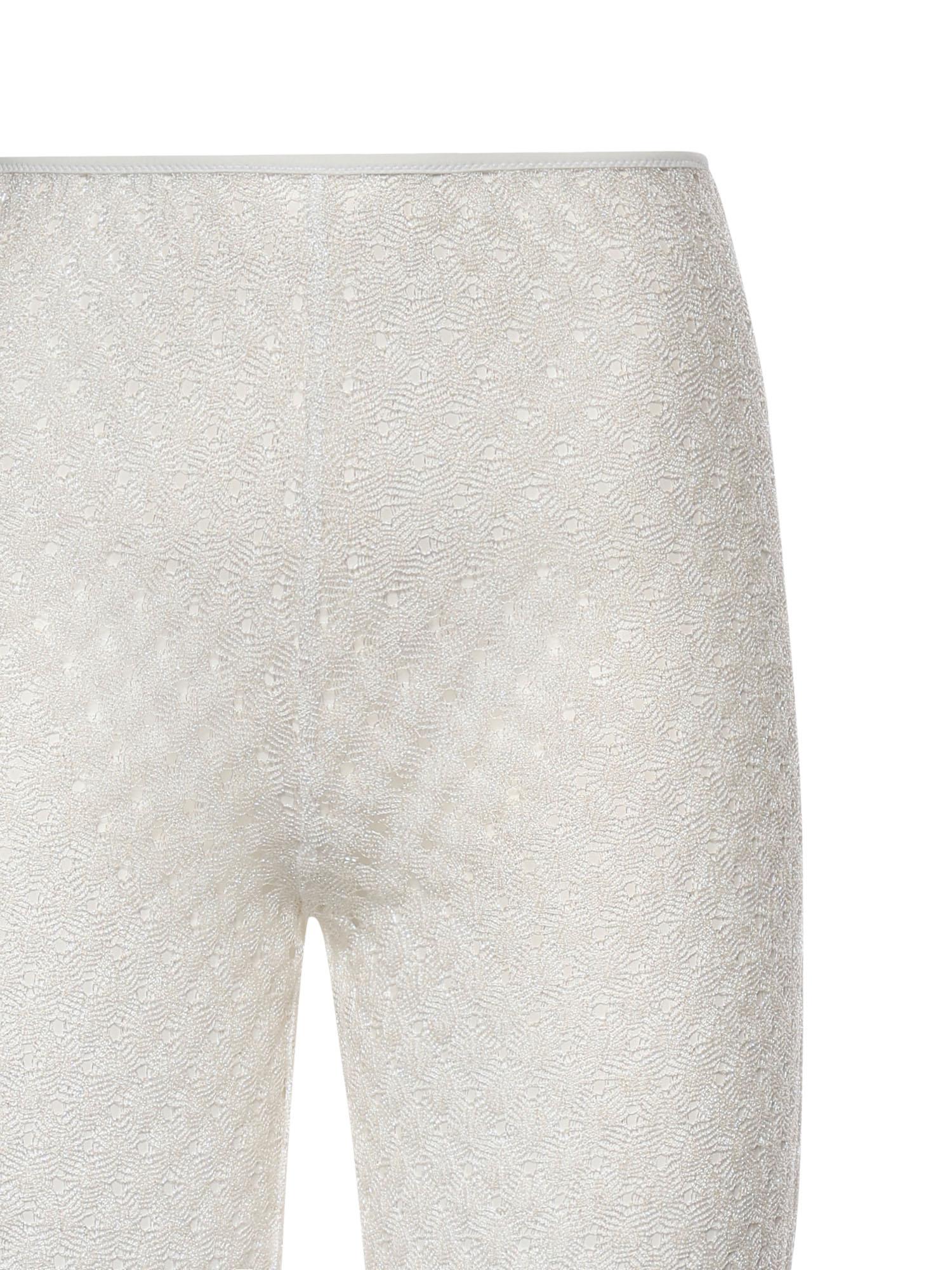 Pantaloni flare in viscosa lamé lavorazione raschel MC25SI00 BR014RS01JW MISSONI 
