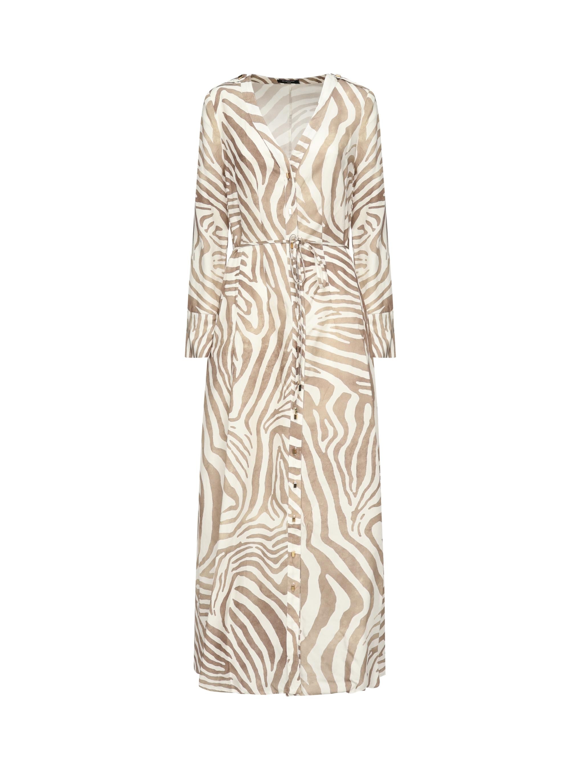 Abito animalier lungo 5GGK08 7314AP1LY MARCIANO BY GUESS 