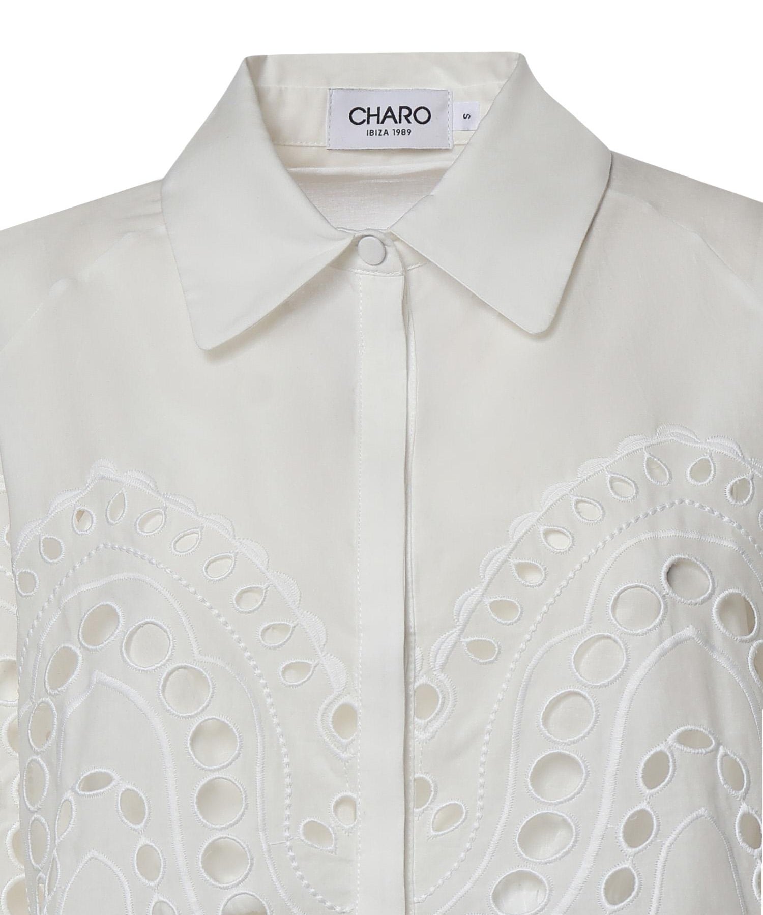 Camicia cropped Storm in cotone 263200 WHITE CHARO RUIZ 