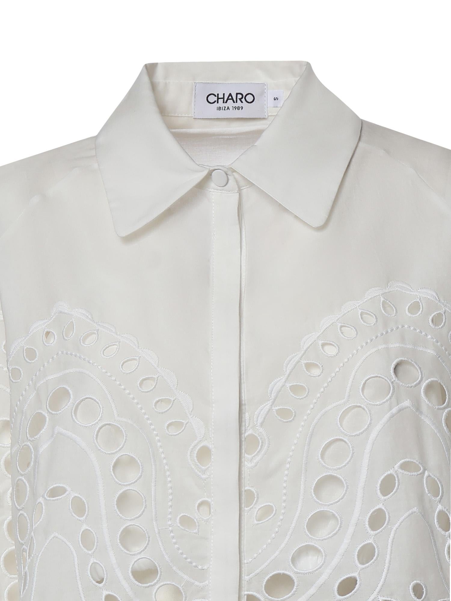 Camicia cropped Storm in cotone 263200 WHITE CHARO RUIZ 
