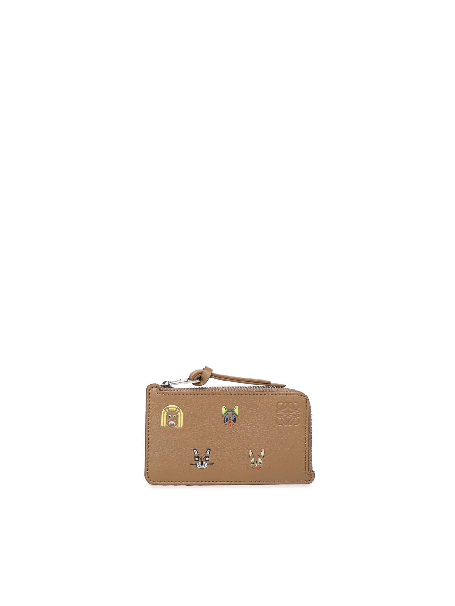 Portacarte con portamonete Cats in pelle di vitello<BR/><BR/> C643Z40XAH 9579 LOEWE 