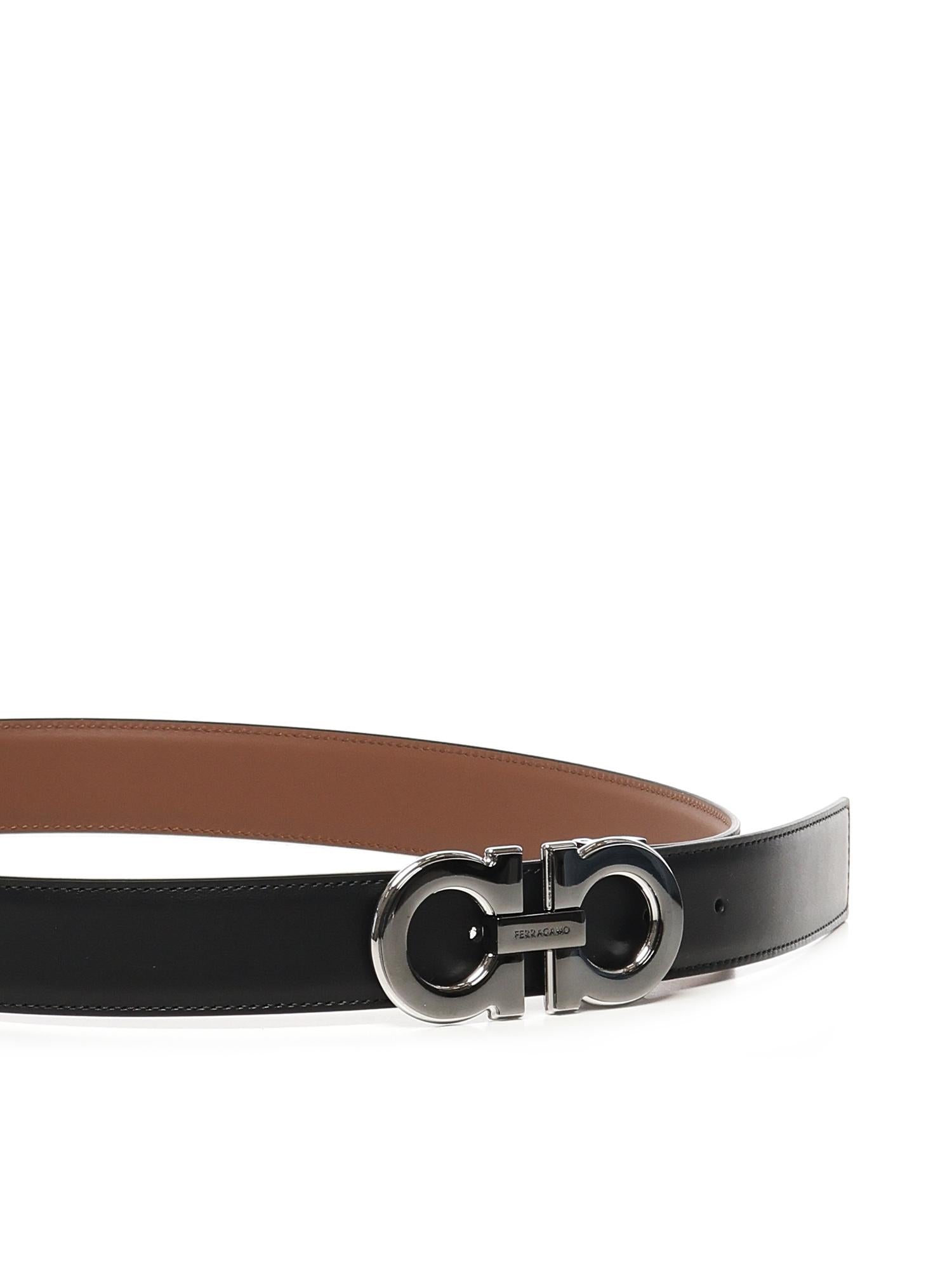 Cintura Gancini reversibile 670460 786324005 FERRAGAMO 