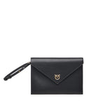 Pochette a mano in pelle con logo 104820 A0F1Z99Q PINKO 
