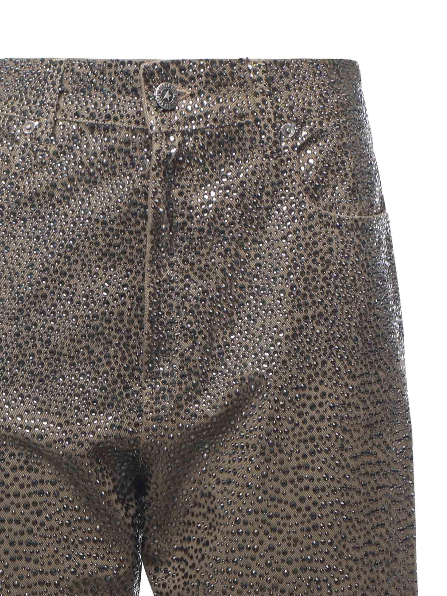 Pantaloni con Swarovski effetto degradè GWP00844 P00207515184 GOLDEN GOOSE 