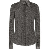 Camicia in chiffon di seta stampa bouclé F5R64T IS1ZMHH5QR DOLCE & GABBANA 