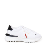 Sneakers Raptor 1 in pelle<BR/> RAPTOR1 NAPPAWHITE/BLACK GIULIANO GALIANO 