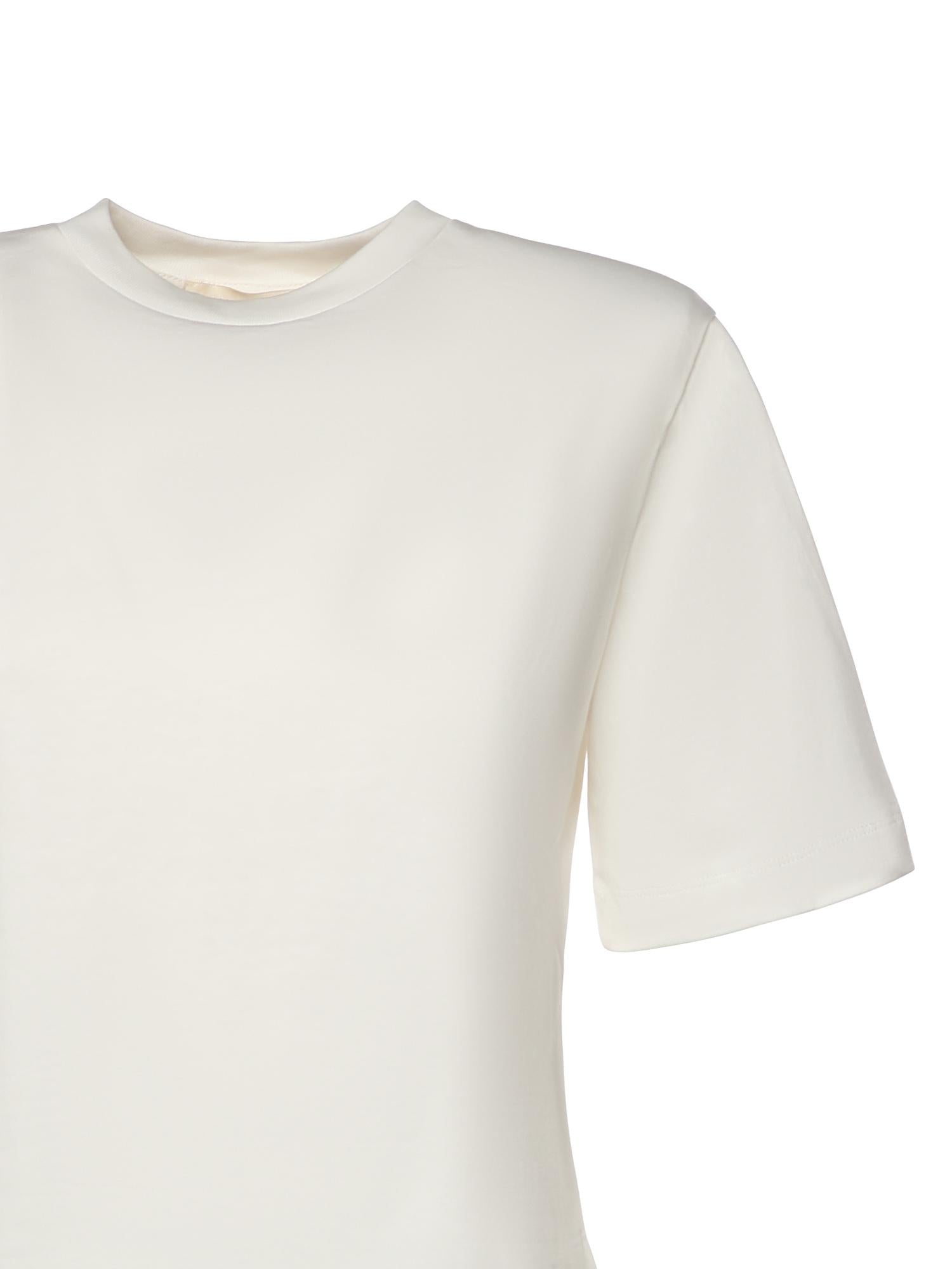 T-shirt cropped in jersey di cotone 26SSNTP-0001 BIANCO NINEMINUTES 
