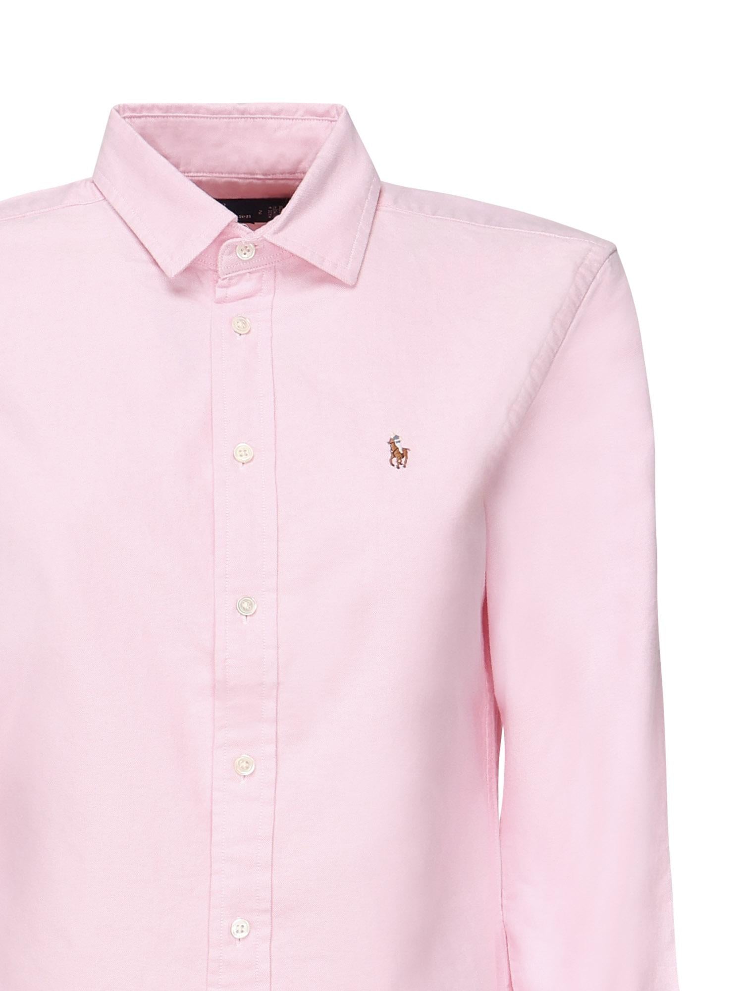 Camicia Oxford con logo<BR/> 211891377 002 POLO RALPH LAUREN 