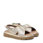 Sandalo flat Thea Tress A55379 PLATINO CARMENS 