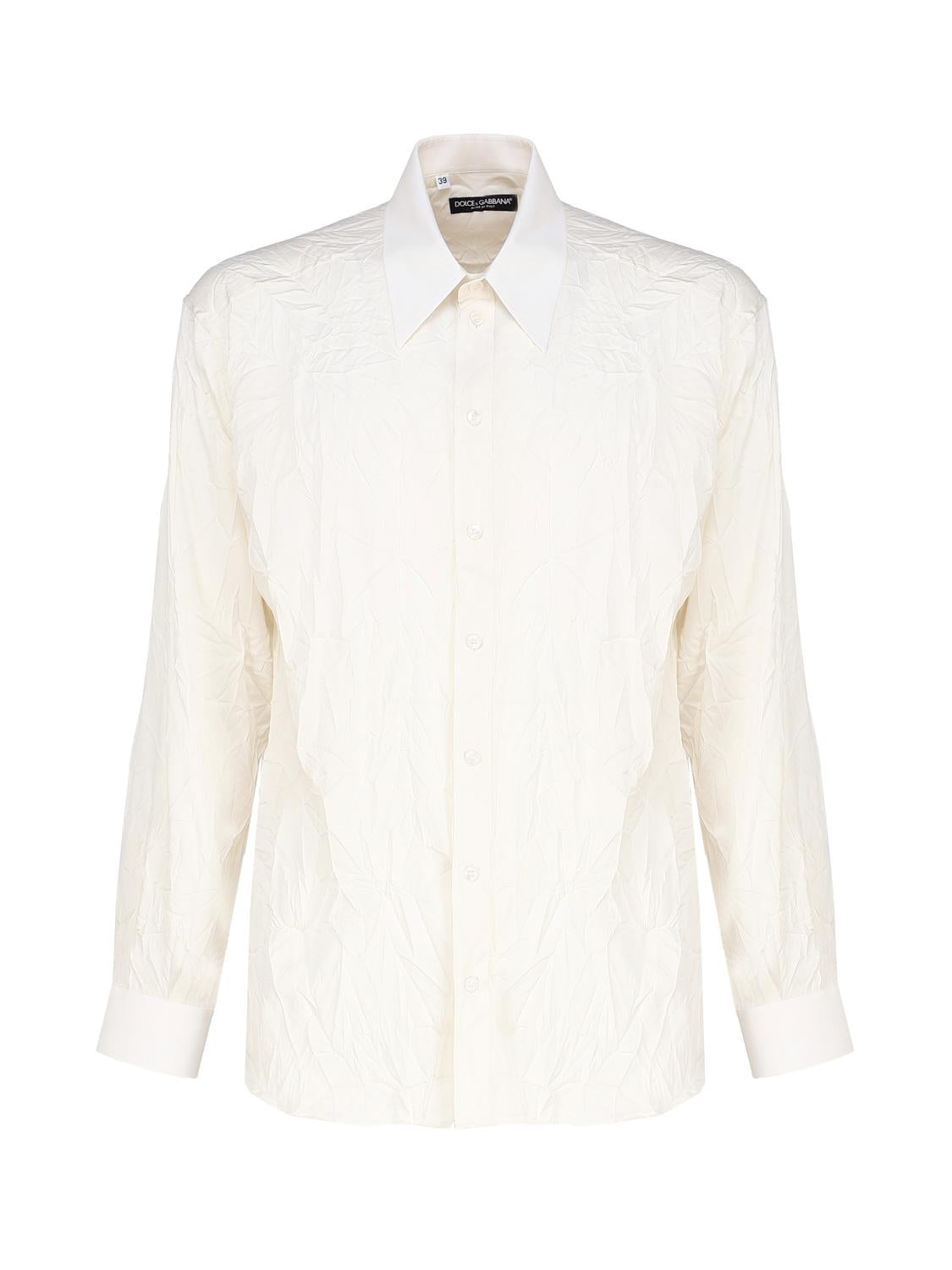 Camicia over in charmeuse di seta stretch<BR/> G5IT7T FUABFW0001 DOLCE & GABBANA 