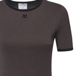T-shirt in cotone con logo 125JTS017JS0203 B212 COURREGES 