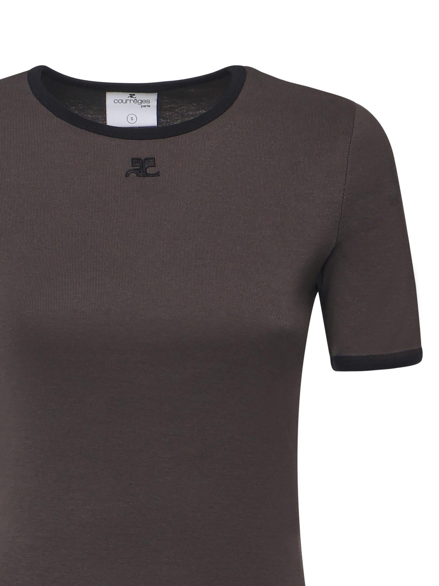 T-shirt in cotone con logo 125JTS017JS0203 B212 COURREGES 