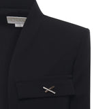 Giacca cropped in cady con dettaglio gioiello a X 79AAQ516 N0356899 GENNY 